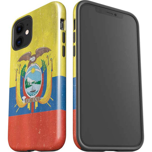 Ecuador Flag Distressed iPhone 12 Impact Case